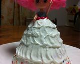 1歳のプリンセスバースデーケーキ作り方6写真