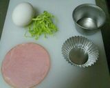お弁当用ハムエッグ作り方1写真