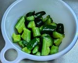 ちぎりキュウリの味ぽん合え作り方1写真
