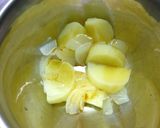 鯖と新じゃがの梅バジル丼作り方3写真
