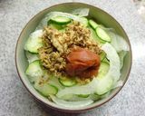 鯖そぼろと新玉葱の梅大葉風味冷やし茶漬け作り方6写真