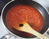 揚げ茄子とバジルのトマトソーススパゲティ作り方7写真