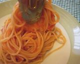 揚げ茄子とバジルのトマトソーススパゲティ作り方12写真