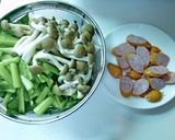 たっぷり小松菜の簡単和風スパゲティ♪作り方1写真