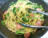 たっぷり小松菜の簡単和風スパゲティ♪作り方6写真