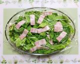 白菜ベーコン厚揚レンジ蒸し料理！丼！簡単ランチ作り方7写真