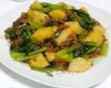 小松菜と鶏挽肉の炒め物作り方8写真