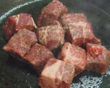 シェフ直伝！サイコロステーキの焼き方だ！作り方6写真