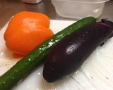 パプリカとナスの酢漬け♫作り方1写真