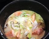 サーモンときのこの豆乳味噌仕立て作り方5写真