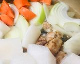 市販シチュー●豚肉のシチュー煮込うどん鍋作り方2写真