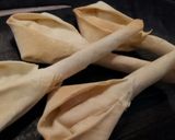 余ったワンタンの皮で食べれるスプーン作り方7写真