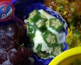オクラの星模様の濃厚卵白焼きカップ作り方5写真