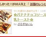 ✿バナナチョコソース練乳トースト✿作り方3写真