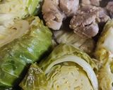 まるごと春キャベツのステーキ麹鶏肉添え作り方6写真