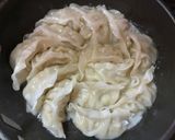 余った冷凍餃子で！潰して焼くカリもちチヂミ作り方4写真