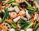 縦切りレンコンの食感！あんかけ焼きそば作り方4写真