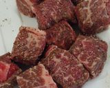 シェフ直伝！サイコロステーキの焼き方だ！作り方4写真