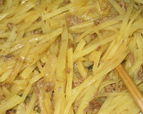 せん切りじゃがいもとひき肉のカレー炒め作り方8写真