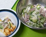 鯵とシャキシャキ野菜の山葵酢和え作り方4写真
