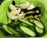 夏一番！茄子と胡瓜の香り浅漬け作り方1写真