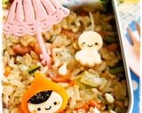 ＊キャラ弁＊　レインコートの女の子*作り方7写真