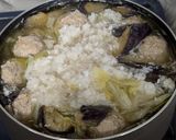 今日の鍋🍲大豆と豚ひき肉団子のみぞれ鍋作り方6写真