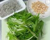 水菜とツナとジャコのパスタサラダ作り方1写真