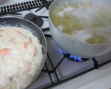 サーモンとほうれん草の味噌クリームパスタ作り方6写真