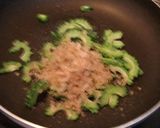 味付た豚肉と、ゴーヤ・枝豆のチャンプルー作り方3写真