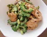 味付た豚肉と、ゴーヤ・枝豆のチャンプルー作り方5写真