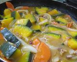 かぼちゃ＆豚肉のクリーム煮　フライパンで作り方4写真
