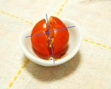 ＊ぶきっちょが作ったトマトのお花＊作り方1写真