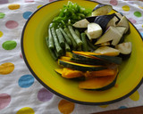 豚バラと夏野菜のオイスター炒め作り方1写真