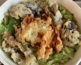 5分ランチ　天ぷらの翌日は天たま丼作り方1写真