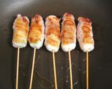 枝豆チーズ入り♪カリふわ豚巻き串 作り方5写真