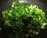 小松菜と納豆のお手軽炒飯作り方2写真