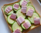 ズッキーニとベーコンのわさび風味トースト作り方3写真