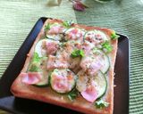 ズッキーニとベーコンのわさび風味トースト作り方6写真