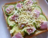 ズッキーニとベーコンのわさび風味トースト作り方5写真