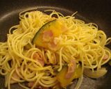 かぼちゃとベーコンのパスタ作り方10写真