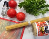 イタリアンパセリとトマトのパスタ作り方1写真