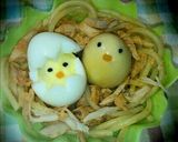 幼稚園のお弁当 ☆ニワトリファミリー☆作り方4写真