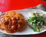 お弁当メニュー☆焼きそばDEナポリタン　作り方3写真