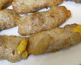 豚薄切り肉でチーズ巻き作り方4写真