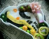 幼稚園のお弁当 ☆新幹線Max E4系☆作り方3写真