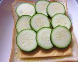 ズッキーニ×きのこのバジル塩昆布トースト作り方4写真