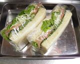 具沢山サンドイッチ♪ラップサンド作り方50写真
