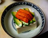 ウニとアボガドのレンジ蒸し豆腐作り方2写真