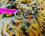 春菊香る麻婆茄子パスタ．*♪作り方4写真